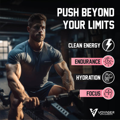 Voyager Pre-Workout Rocket Razz – Creatine-Free Powder w/L-Citrulline, Beta-Alanine, Caffeine – Supports Energy, Endurance & Focus – 30 Servings – No Artificial Fillers – GMP Certified