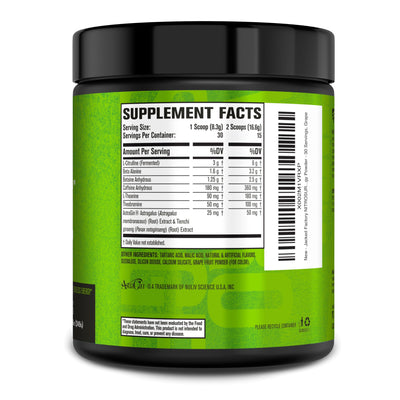 Jacked Factory NITROSURGE Pre Workout Supplement - Endless Energy, Instant Strength Gains, Clear Focus, Intense Pumps - NO Booster & Preworkout Powder with Beta Alanine - 30 Servings, Cherry Limeade