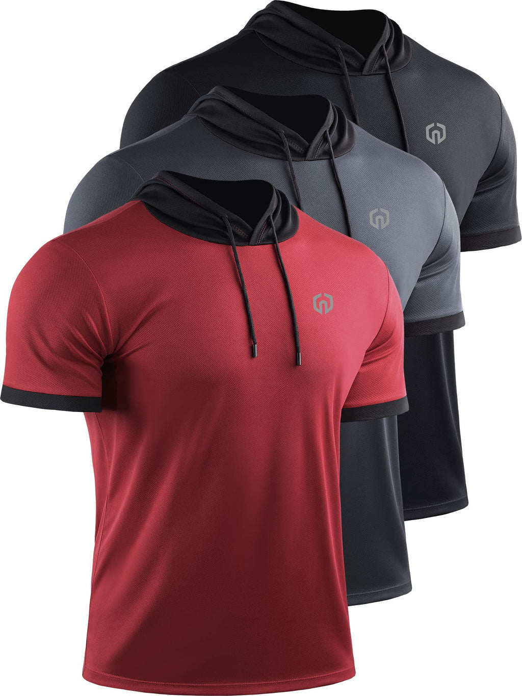 NELEUS Men's Dry Fit Performance Athletic Shirt with Hoods
