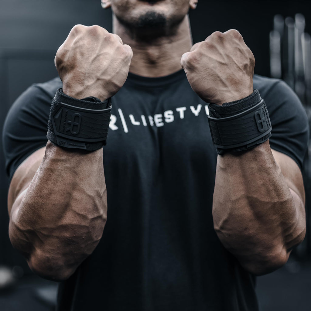 Heavy Duty Premium Wrist Wraps, More Elasticity, Reinforced Stitching, Extra Wide Strap, Strong Thumb Loop, Larry Wheels Weightlifting Wraps