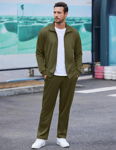 COOFANDY Men's Tracksuits Casual Sweatsuit 2 Piece Full Zip Athletic Jogging Suit Sets Sport Sweat Suit
