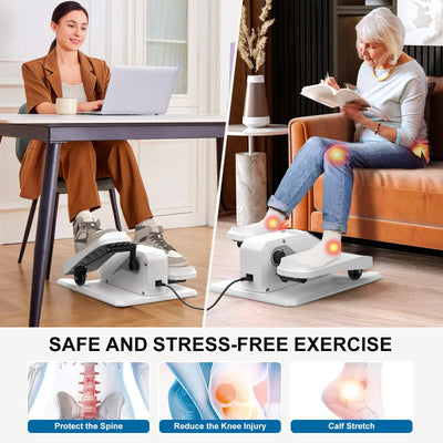 VIVURN-018 Under Desk Elliptical 12 Speed 5 Modes Mini Motorized Leg Exerciser While Sitting for Seniors As Seen on TV with Non-Slip Mat Quiet & Portable Electric Pedal Exerciser for Home and Office