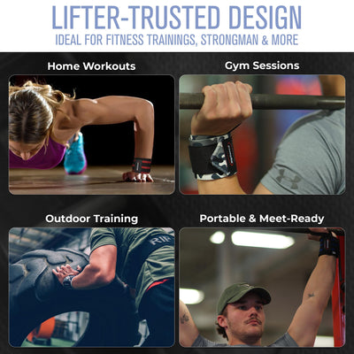 Rip Toned 18” Wrist Wraps - USPA Endorsed Wrist Straps for Weightlifting - Quality Wrist Support - Adjustable, Durable, Machine Washable - Gym Wraps for Powerlifting - for Men & Women