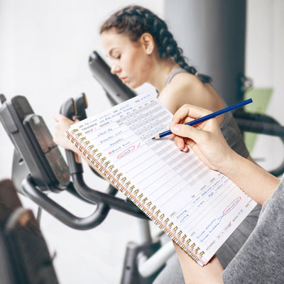 Fitness Journal Workout Planner for Women & Men, A5 (6.4" x 8.3") Workout Journal Log Book Planner Gift for Track Gym Essentials, Home Workouts, Track Progress, Achieve Wellness Goals, Pink