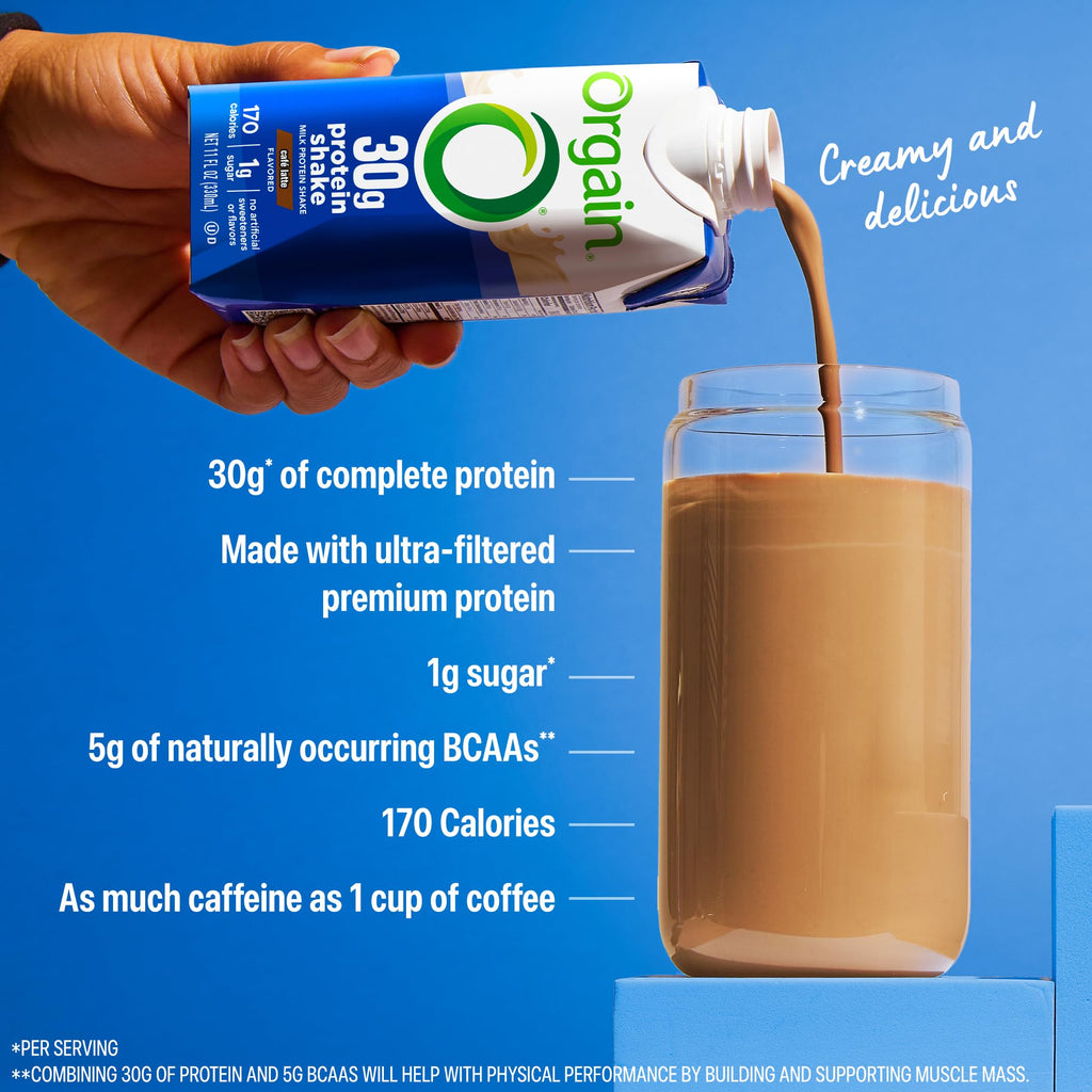 Orgain 30g High Protein Shake, Dairy Isolate Milk Protein, Vanilla Bean, 5g BCAAs, 1g Sugar Per Serving, Meal Replacement, Ready to Drink, Keto Friendly, Gluten-Free 11 Fl Oz (Pack of 12)