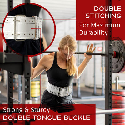 Dark Iron Fitness Weight Lifting Belt for Powerlifting Deadlift Training, Premium Leather for Core Support Gym Strength Workout