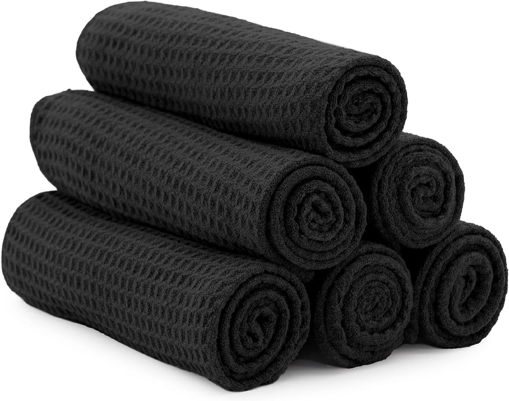 S&T INC. Microfiber Gym Towels, Yoga Towel for Home and Gym Bag, 16 Inch x 27 Inch, 6 Pack