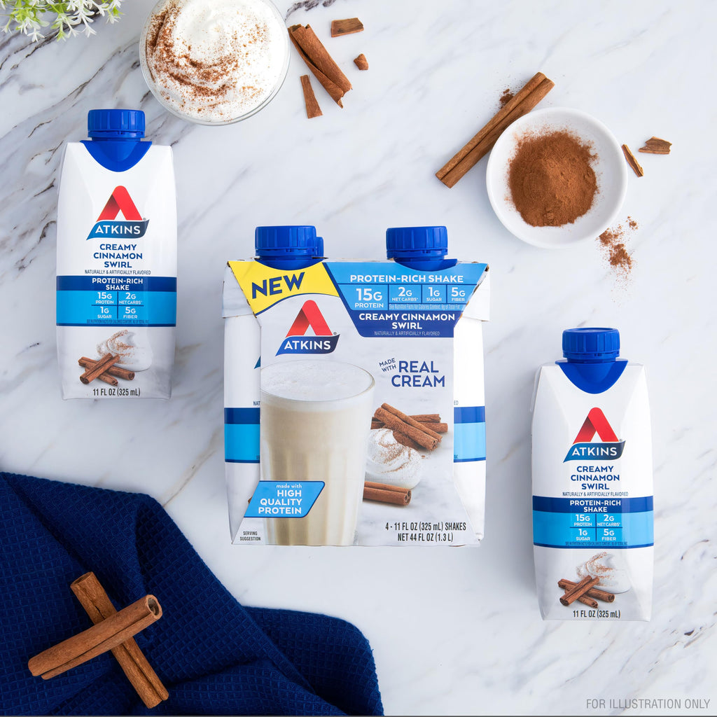 Atkins Strawberry Flavored Protein Shake, High Protein, Low Glycemic, Low Sugar and Low Carb, Keto Friendly, Gluten Free, 12 Count