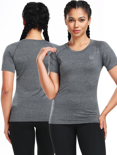 NELEUS Women's 3 Pack Compression Workout Athletic Shirt