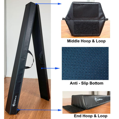 MARFULA Balance Beam - Folding Floor Gymnastics Equipment for Kids, Non Slip Base - 6 FT to 10 FT for Home Gym Use