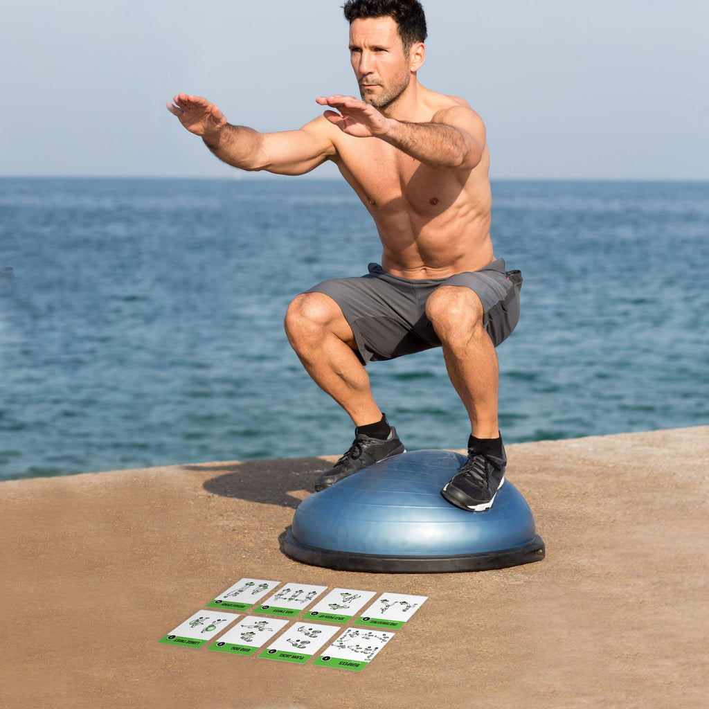 NewMe Fitness Stretching Workout Cards, Instructional Fitness Deck for Women & Men, Beginner Fitness Guide to Training Exercises at Home or Gym