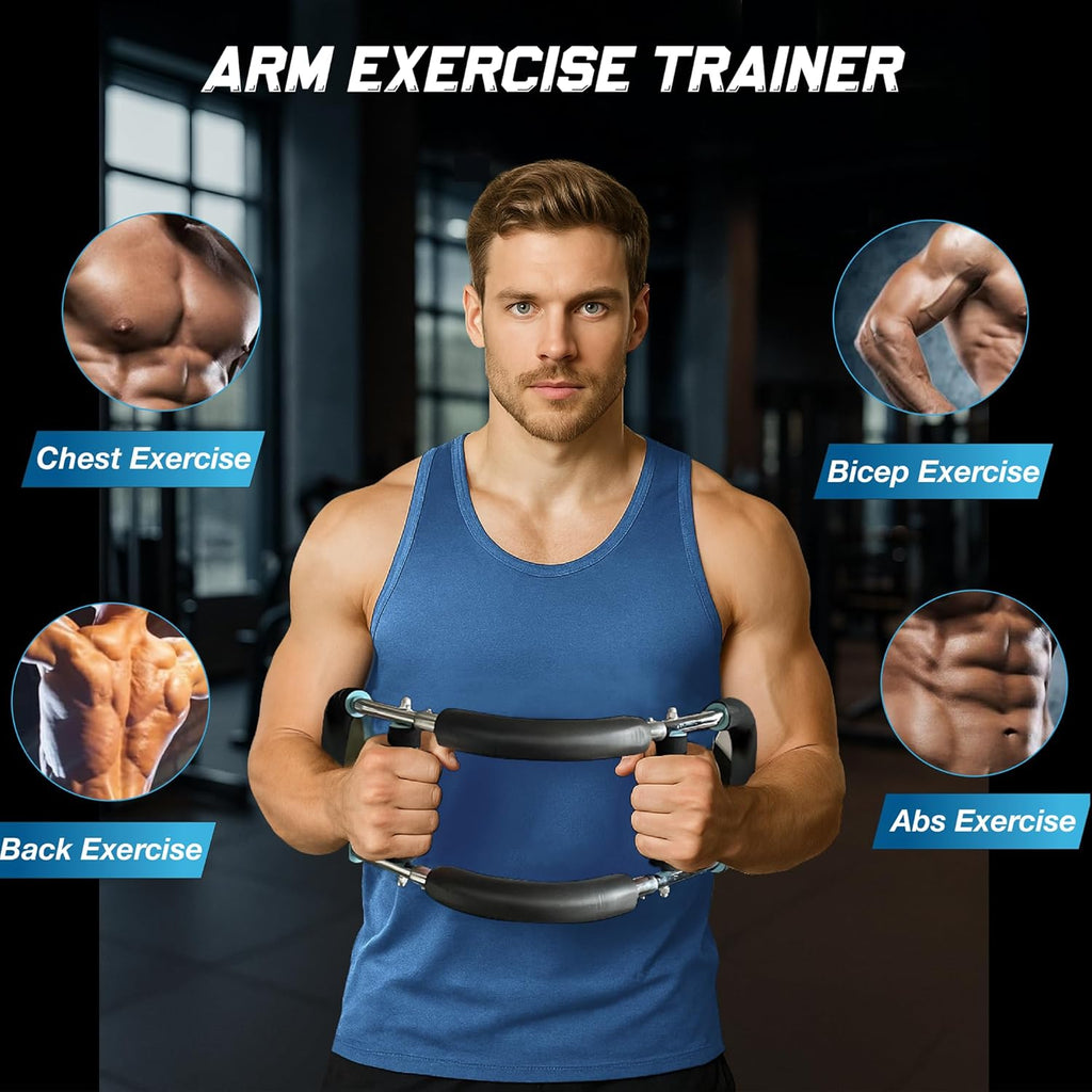 Twister Arm Trainer – Adjustable Forearm Strengthener – Exercise Equipment for Men & Women – Chest Workout Equipment – Portable Spring Resistance – Home Workout Suspension Trainer – 40-90lb