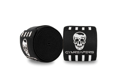 Gymreapers Knee Wraps for Squats and Powerlifting 72 Inch Compression Wraps with Strap for Men & Women Weightlifting Support