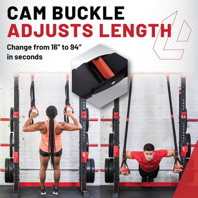 Lifeline Jungle Gym XT Body Weight Suspension Trainer System – Patented Split Anchor, Full-Body Workout, Lightweight Home Suspension Training Kit for Home Gym, Workout Equipment