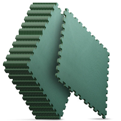 Home Gym Mat, Puzzle Exercise Mat, EVA Interlocking Foam Floor Tiles for Home Workout Equipment and Kids' Play Areas - Grey, 24 in x 24 in x ½ in - 12 Tiles (Grey, 12 Pack, 48 SQ FT)