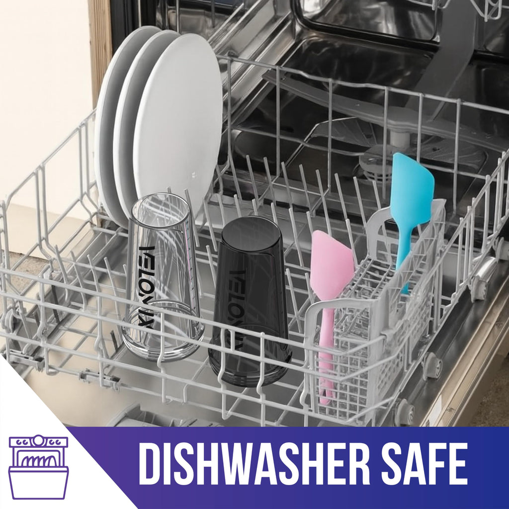 VELOMIX -4 PACK- 28 oz Protein Shaker Bottle for Protein Mixes - 4x Wire Whisk | Leak Proof Shaker Cups for Protein Shakes | Protein Shaker Bottle Pack | Protein Shake Cup (Brown)