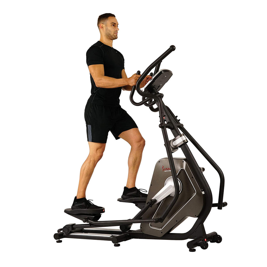 Sunny Health & Fitness Elliptical Trainer Machine w/Built-in Pulse Sensor, Low Impact Cardio Exerciser & Full-Body Cross Training for Home, Optional Free SunnyFit App Link & Electric w/300LB Load