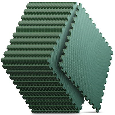 Home Gym Mat, Puzzle Exercise Mat, EVA Interlocking Foam Floor Tiles for Home Workout Equipment and Kids' Play Areas - Grey, 24 in x 24 in x ½ in - 12 Tiles (Grey, 12 Pack, 48 SQ FT)