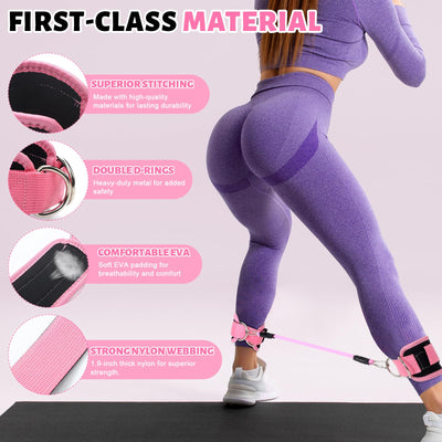 Pilates Ring Circle Set 18 Pcs Exercise Equipment Accessories for Women Workouts Pilates Ball Stretching Strap Magic Circle Yoga Ring Gym Back Bag Resistance Band Anti Slip Socks