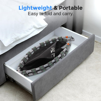 SereneLife 36/40" Foldable Mini Trampoline - Compact Fitness Trampoline for Kids Adults, Exercise Rebounder with Foam Handle, Indoor/Garden Workout Equipment, Max Load 150/220 lbs