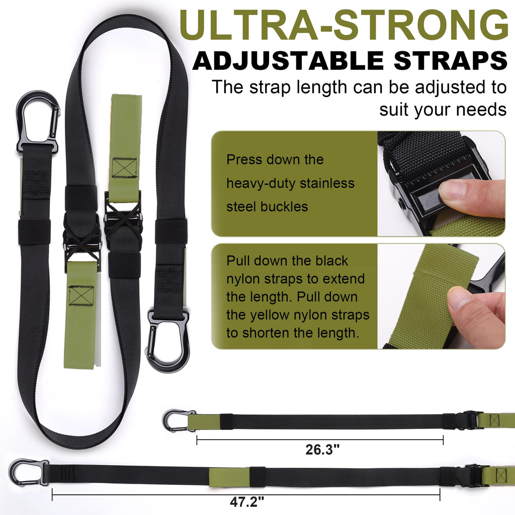 Home Resistance Training Kit | Full-Body Workout with Suspension Trainer Straps, Door Anchor, Handles, and Carrying Bag | Complete Home Gym Equipment