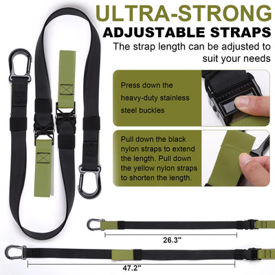 Home Resistance Training Kit | Full-Body Workout with Suspension Trainer Straps, Door Anchor, Handles, and Carrying Bag | Complete Home Gym Equipment