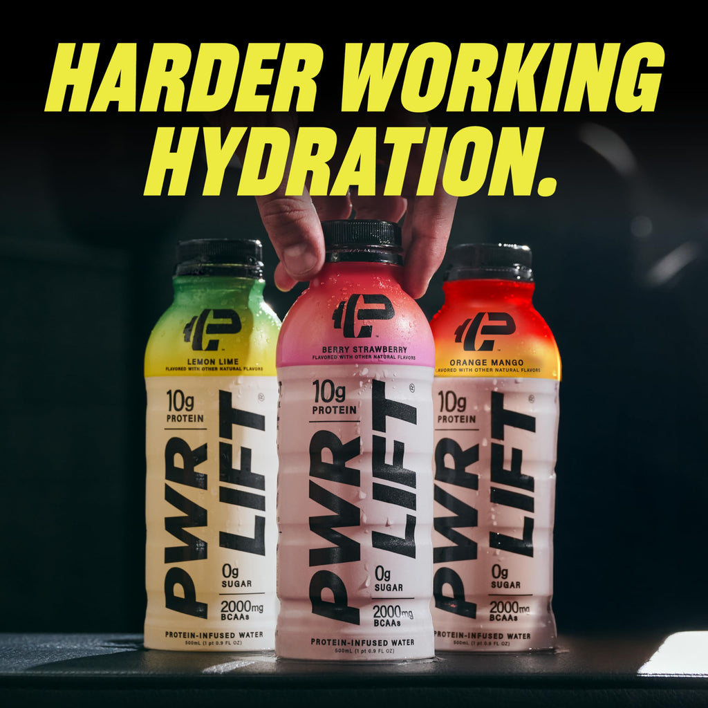 Whey Protein Water Sports Drink by PWR LIFT | Orange Mango | Keto, Vitamin B, Electrolytes, Zero Sugar, 10g of Protein | Post-Workout Energy Beverage | 16.9oz (Pack of 12)