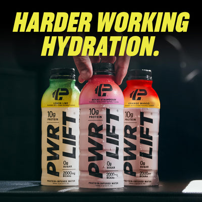 Whey Protein Water Sports Drink by PWR LIFT | Orange Mango | Keto, Vitamin B, Electrolytes, Zero Sugar, 10g of Protein | Post-Workout Energy Beverage | 16.9oz (Pack of 12)