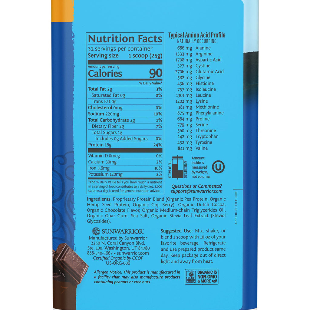 Organic Plant Based Protein Powder | Vegan Organic Protein Powder Vanilla Flavored with BCAA Amino Acids & Hemp Seed Pea Blend | Non-GMO Soy Dairy Filler & Gluten Free (Vanilla, 32 Servings)