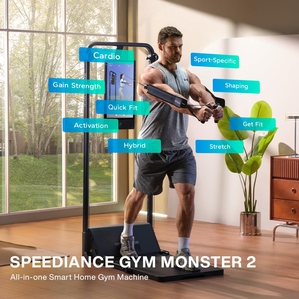 Speediance Home Gym, Smart AI-Powered Multi-Functional Smith Machine for Full Body Strength Training, All-in-one Gym Equipment, Digital Weight System, Workout Station, Squat Rack, Gym Monster 2