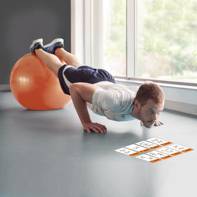 NewMe Fitness Stretching Workout Cards, Instructional Fitness Deck for Women & Men, Beginner Fitness Guide to Training Exercises at Home or Gym