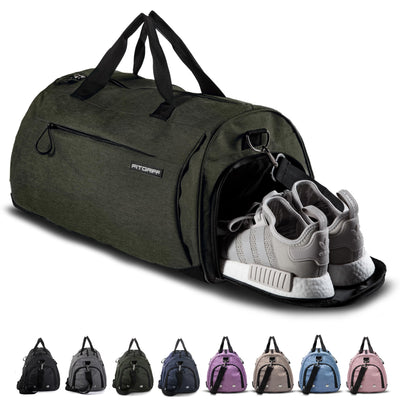 Fitgriff® Gym Bag for Men & Women with Shoe & Wet Compartment - Duffle Bag for Travel, Sports, Fitness & Workout