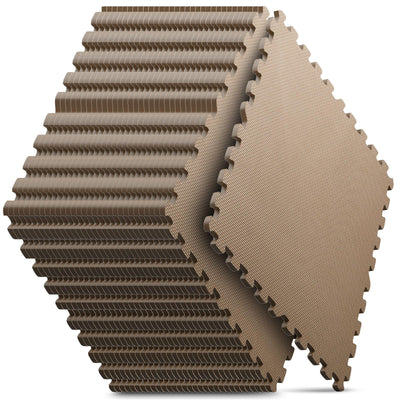 Home Gym Mat, Puzzle Exercise Mat, EVA Interlocking Foam Floor Tiles for Home Workout Equipment and Kids' Play Areas - Grey, 24 in x 24 in x ½ in - 12 Tiles (Grey, 12 Pack, 48 SQ FT)