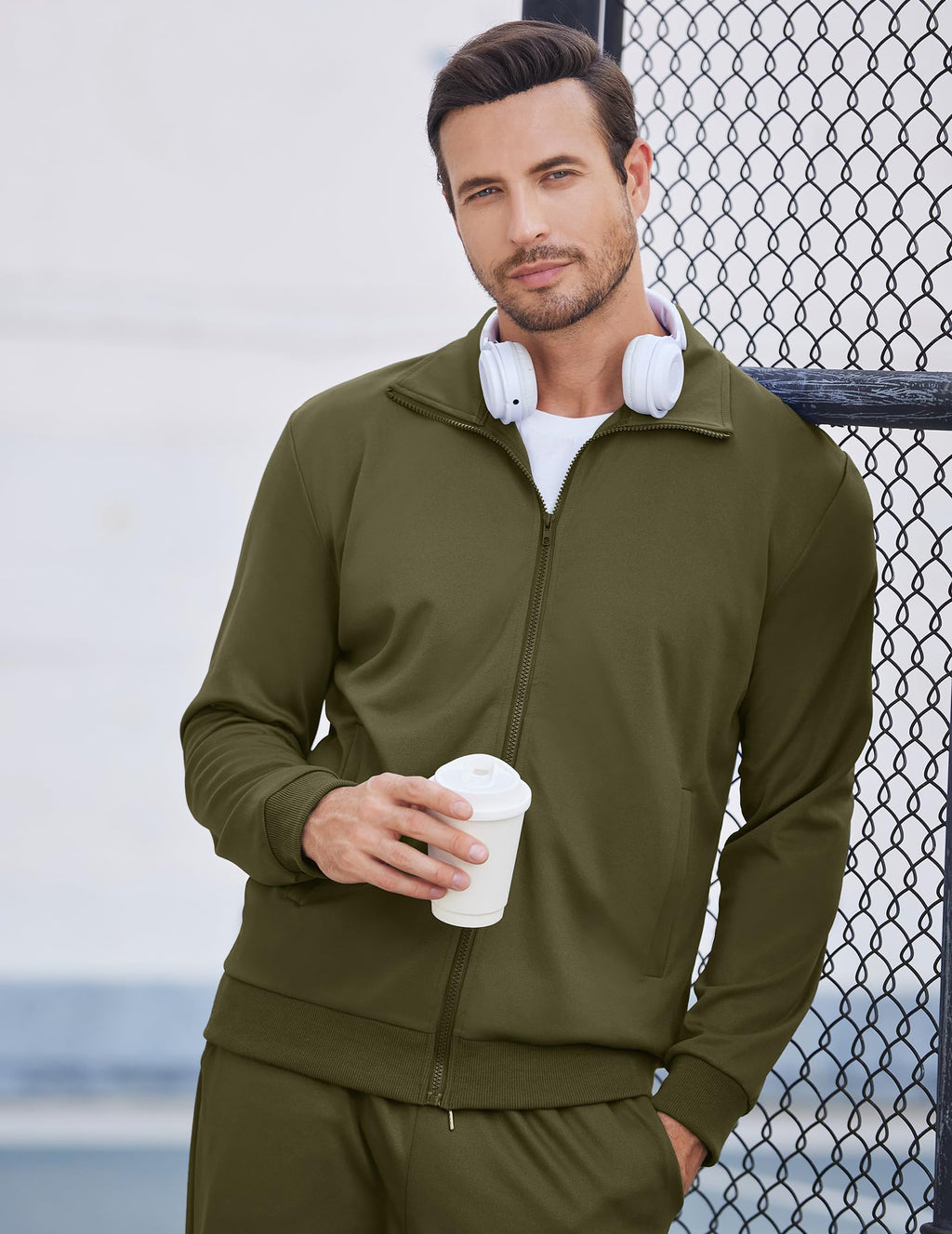 COOFANDY Men's Tracksuits Casual Sweatsuit 2 Piece Full Zip Athletic Jogging Suit Sets Sport Sweat Suit