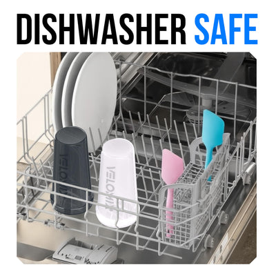 VELOMIX -2 Pack- 28 oz Protein Shaker Bottles for Protein Mixes - 2x Wire Whisk | Leak Proof Shaker Cups for Protein Shakes | Protein Shaker Bottle Pack (Black/Transparent)