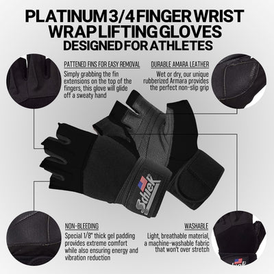 Schiek 540 Platinum Lifting Gloves - One Year Warranty!