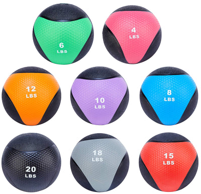 Fitvids Workout Exercise Fitness Weighted Medicine Ball, Wall Ball and Slam Ball, Multiple Styles and Sizes