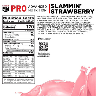 Muscle Milk Pro Advanced Nutrition Protein Shake, Knockout Chocolate, 11.16 Fl Oz (Pack of 12), 32g Protein, 1g Sugar, 16 Vitamins & Minerals, 5g Fiber, Workout Recovery, Energizing Snack, Packaging May Vary