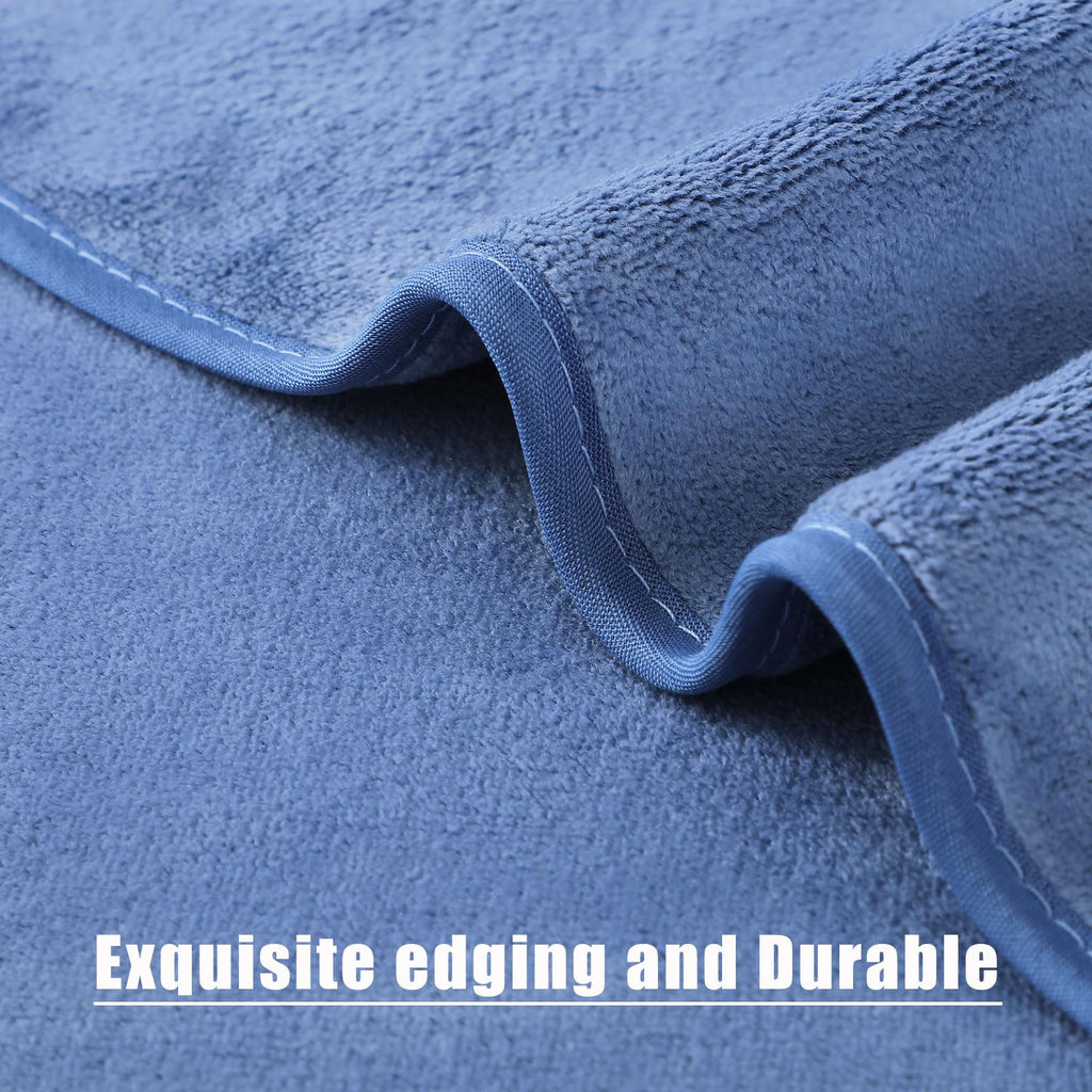 Microfiber Gym Towels Bigger Size Super Soft for Exercise Fitness, Sports, Workout, 380-GSM 15-Inch x 31-Inch Quick-Drying Towels (3 Pack, Grey+Blue+Purple)