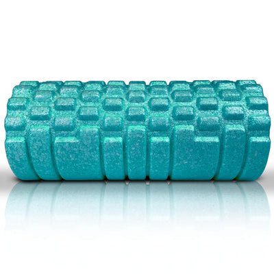 High Density Foam Roller Massager for Deep Tissue Massage of The Back and Leg Muscles - Self Myofascial Release of Painful Trigger Point Muscle Adhesions - 13" Turquoise