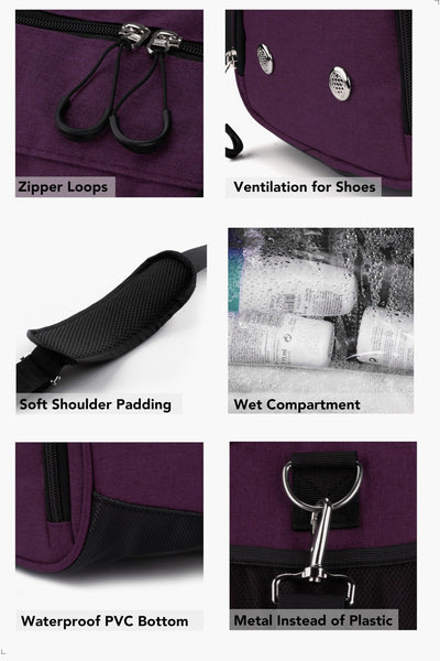 Fitgriff® Gym Bag for Men & Women with Shoe & Wet Compartment - Duffle Bag for Travel, Sports, Fitness & Workout