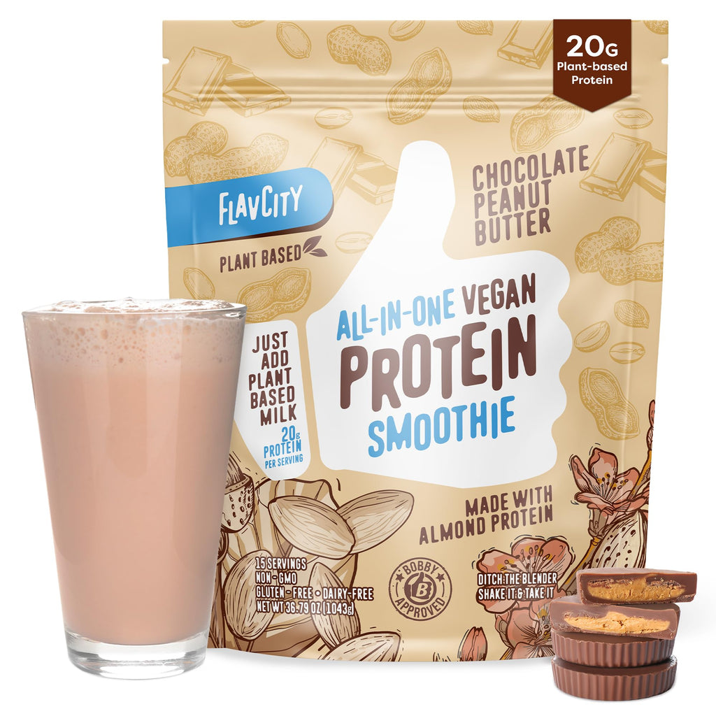 FlavCity Grass Fed Whey Chocolate Protein Powder - Chocolate Peanut Butter - 25g Protein & 10g Collagen - Made with Organic Cocoa & Coconut Milk - Gluten Free & No Added Sugars (20 Servings)