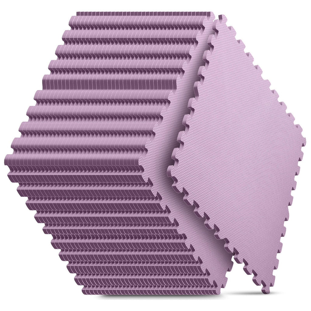 Home Gym Mat, Puzzle Exercise Mat, EVA Interlocking Foam Floor Tiles for Home Workout Equipment and Kids' Play Areas - Grey, 24 in x 24 in x ½ in - 12 Tiles (Grey, 12 Pack, 48 SQ FT)