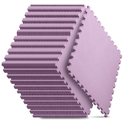 Home Gym Mat, Puzzle Exercise Mat, EVA Interlocking Foam Floor Tiles for Home Workout Equipment and Kids' Play Areas - Grey, 24 in x 24 in x ½ in - 12 Tiles (Grey, 12 Pack, 48 SQ FT)