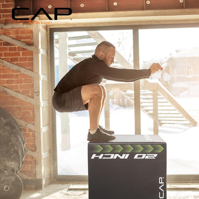 CAP Barbell 3-in-1 Foam Plyometric Jump Box – Adjustable Heights for Home Gym, HIIT, Step-Ups, Agility Drills & Strength Training