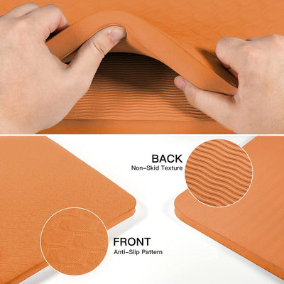 Hatha Yoga 4/5 inch TPE Yoga Mat Fitness & Exercise Mats Large Size 72"L x 32"W Non-Slip Anti-Tear For Women Men