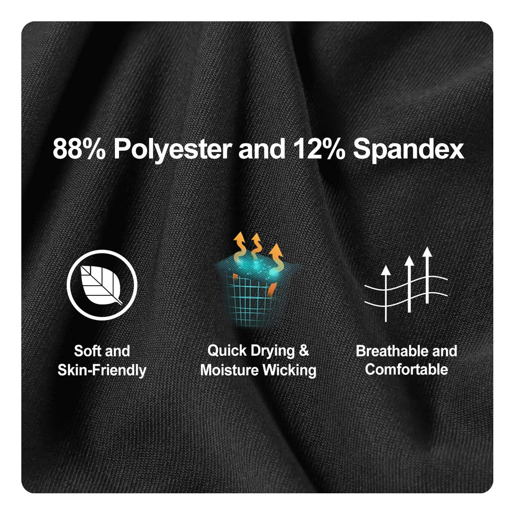 Roadbox Compression Shorts for Men, 3 Pack Athletic Workout Underwear, Running Gym Spandex Base Layer Boxer Briefs