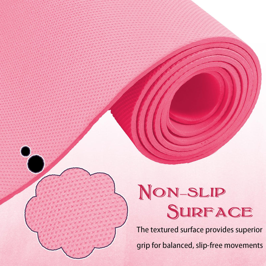 10 Pack Yoga Mats Bulk, 68'' x 24'' x 4mm Thick Yoga Mats for Kids and Adult Gym Mats Bundle Latex Free Exercise Mats with Non Slip Texture for Outdoor Yoga, Pilates or Workout