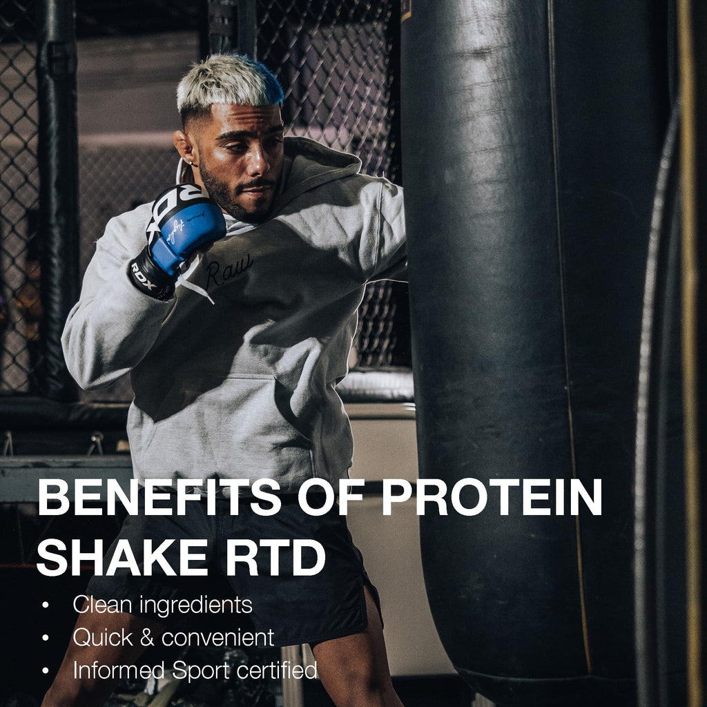 RAW Ready-to-Drink Protein Shake, Vanilla - RTD Protein Drinks with Grass-Fed Whey Protein Isolate for Post-Workout - Zero-Sugar & Gluten-Free Meal Replacement Drink & Breakfast Shake, 12 Fl Oz