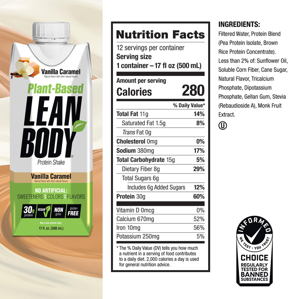 Labrada Lean Body Ready-to-Drink Cookies and Cream Protein Shake, 40g Protein, Whey Blend , 0 Sugar, Gluten No, 22 Vitamins & Minerals, (Recyclable Carton & Lid - Pack of 12) LABRADA , 17 Fl Oz (Pack of 12)